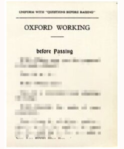 Oxford Working Passing Card