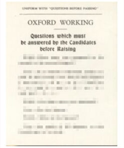 Oxford Working Passing Card