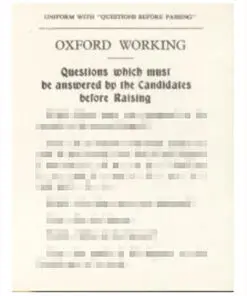 Oxford Working Passing Card