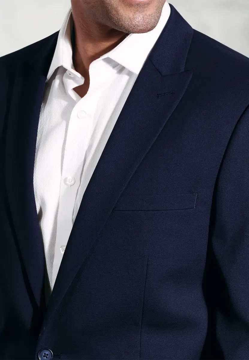Tailored Fit Pegasus Navy Washable Suit Jacket - Image 2