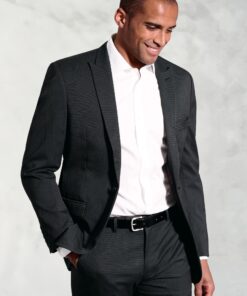 Tailored Fit Pegasus Charcoal Pin Dot Washable Suit Jacket