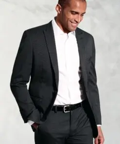 Tailored Fit Pegasus Charcoal Pin Dot Washable Suit Jacket