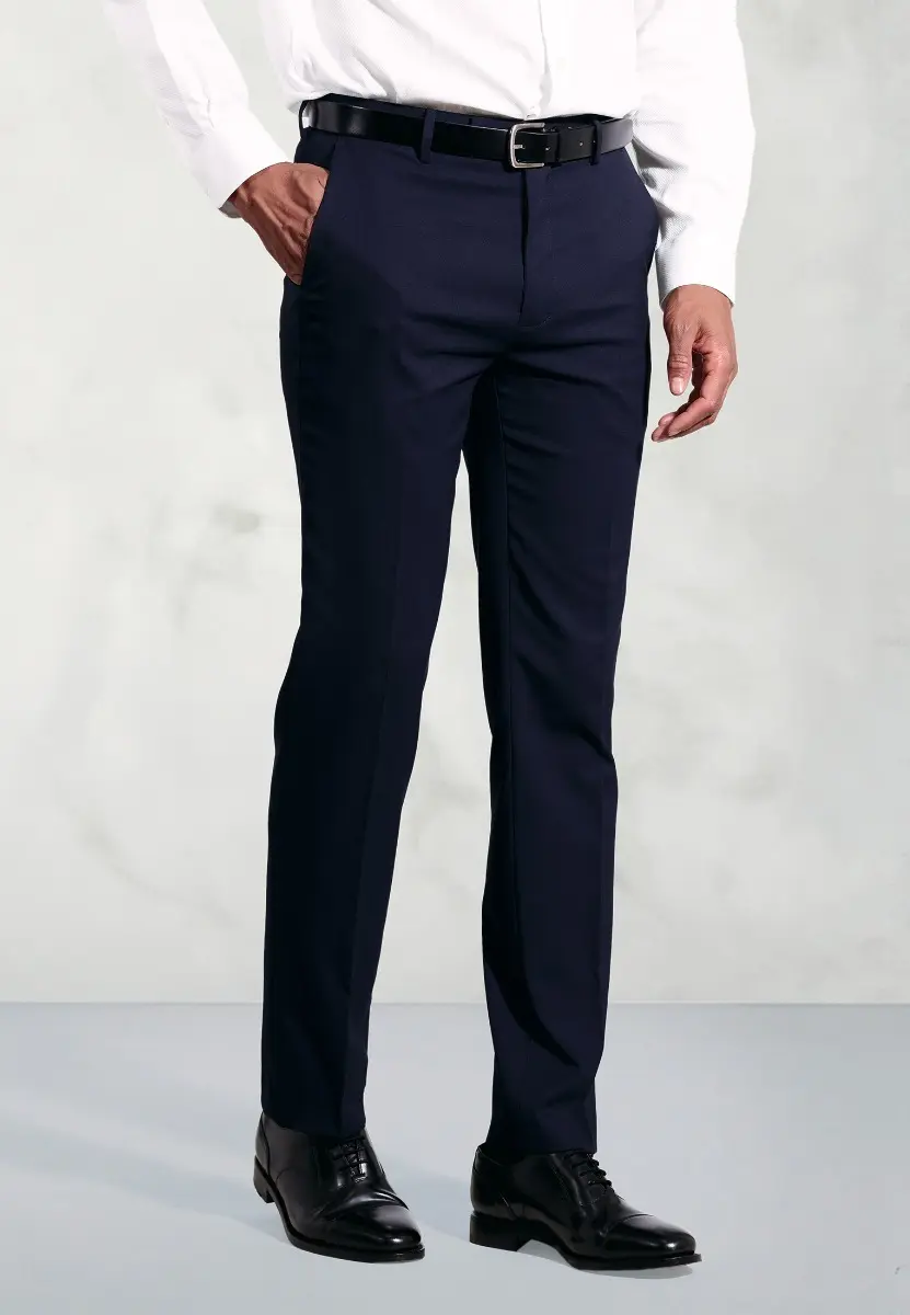 Tailored Fit Pegasus Navy Washable Suit Trousers