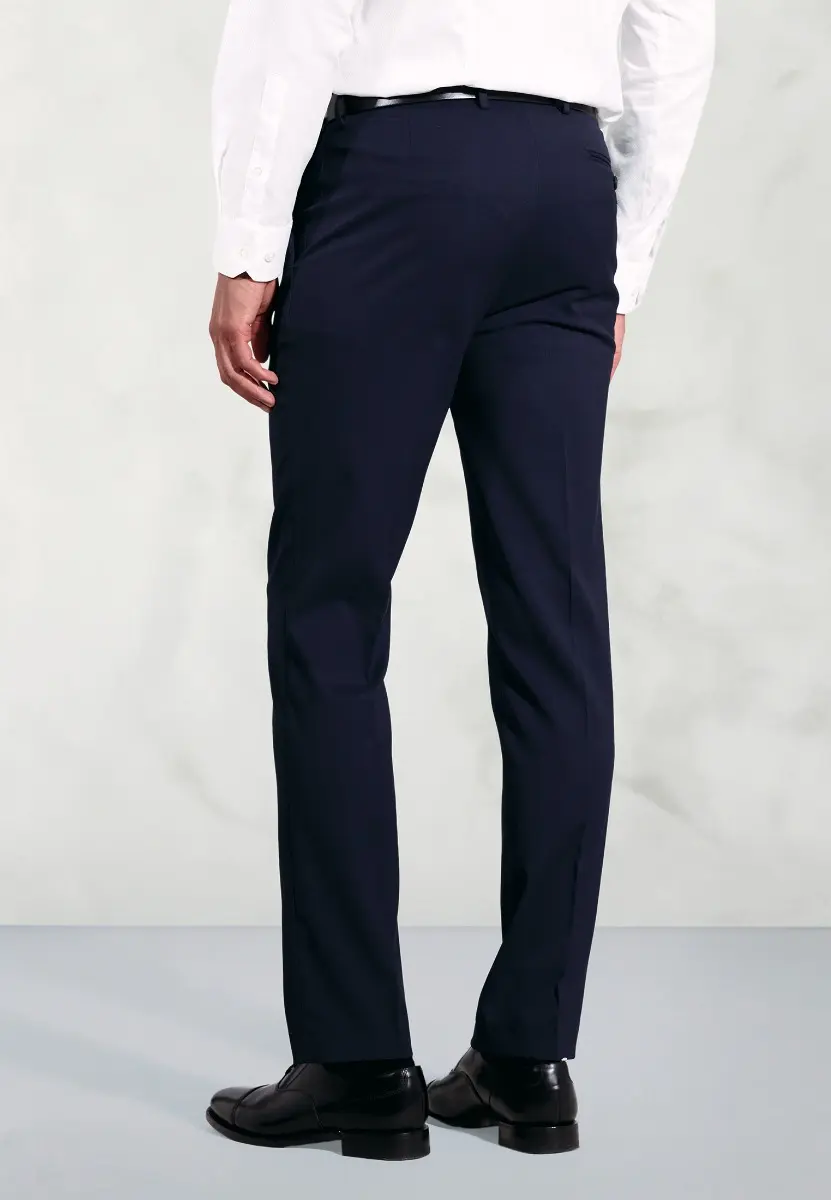 Tailored Fit Pegasus Navy Washable Suit Trousers - Image 2