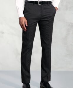 Tailored Fit Pegasus Charcoal Pin Dot Washable Suit Trousers