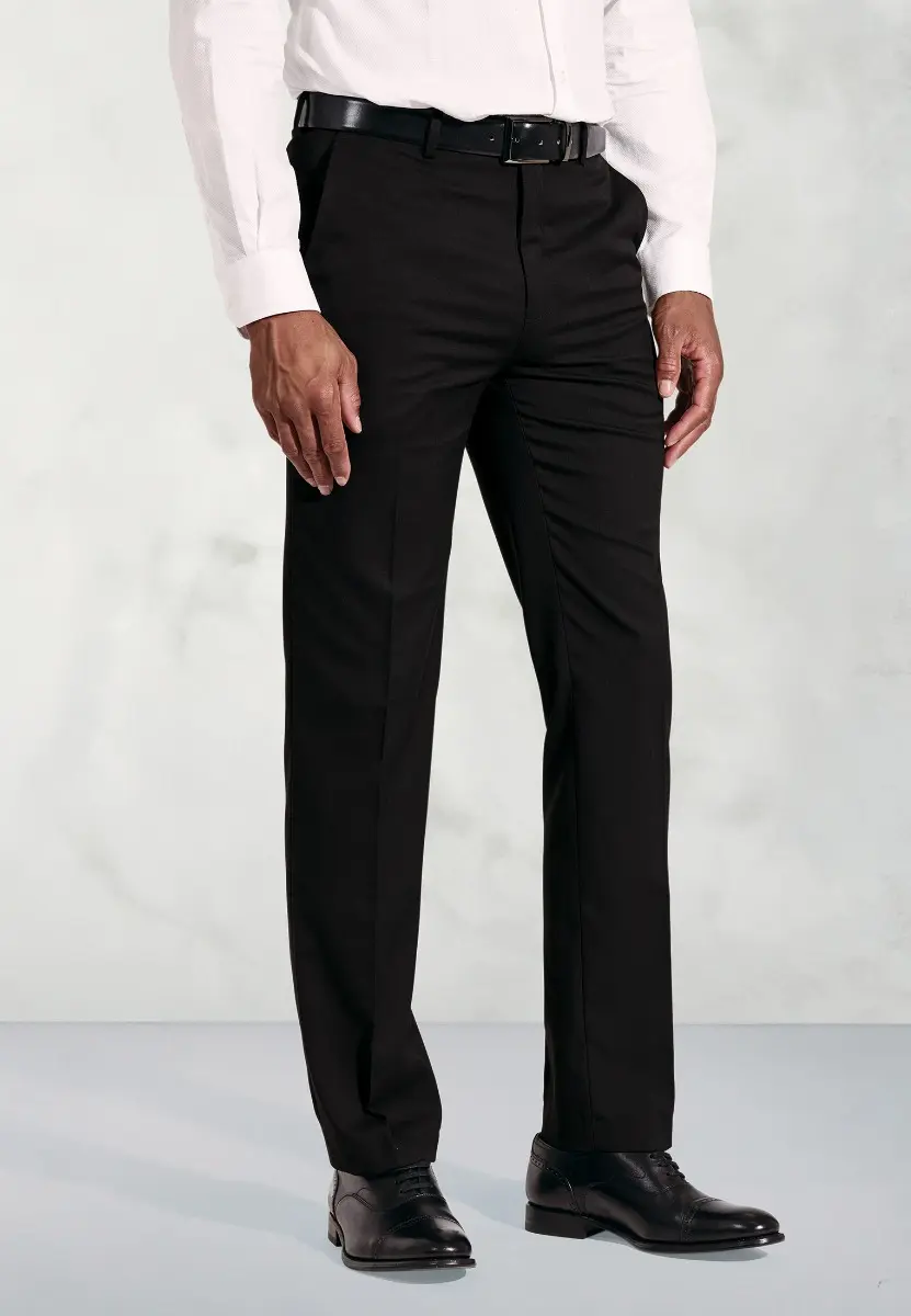 Tailored Fit Pegasus Black Washable Suit Trousers