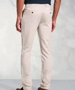 Alternative view of Tailored Fit Penn Ecru Single Pleat Tapered-Leg Linen Cotton Trousers