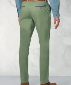 Alternative view of Regular Fit Perry Sage Fine Twill Stretch Cotton Trousers