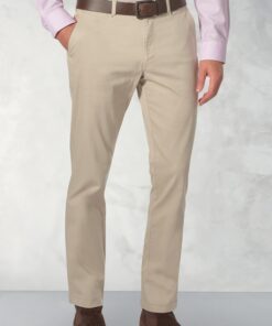Tailored Fit Perry Stone Fine Twill Stretch Cotton Trousers