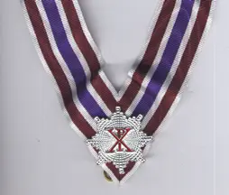 Rcc Knight Grand Cross Collarette White/crimson/purple With Miniature  Star