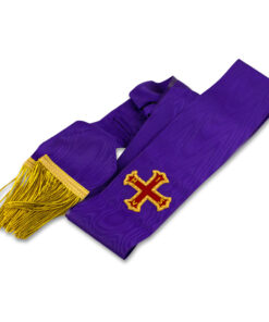 Rcc Sash For Knight Companion     Purple Plus Embroidered Emblem