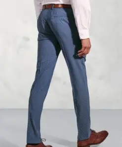Alternative view of Tailored Fit Reeve Air Force Blue Microcheck Wool Rich Trouser