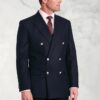 Regular Fit Reigate Navy Pure New Wool Double Breasted Blazer