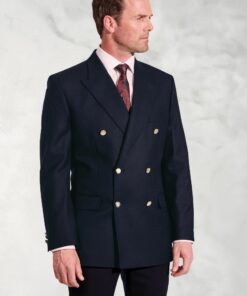 Regular Fit Reigate Navy Pure New Wool Double Breasted Blazer