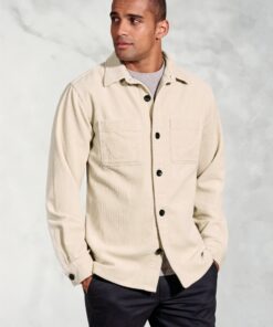 Richards Ecru Corduroy Overshirt
