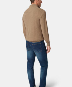 Alternative view of Ricky Sand Pique Knit Zip Neck Jumper