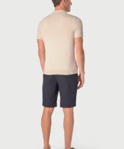Alternative view of Riggs Pure Cotton Oatmeal Brick Knit Polo Shirt