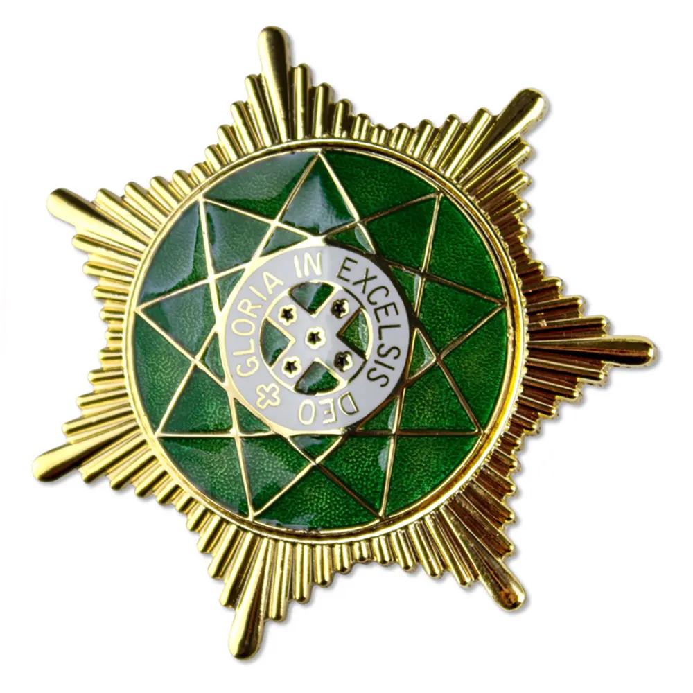 Royal Order of Scotland Star Jewel Metal Gilt & Enamel