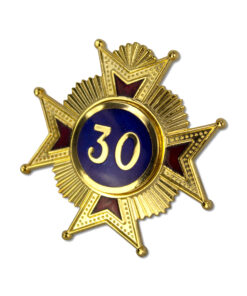 Rose Croix 30th Degree Star Jewel Metal Gilt & Enamel