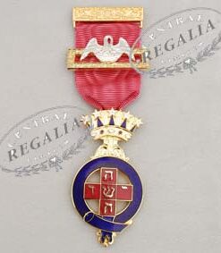 Rose Croix Pmws  Breast Jewel - Metal Gilt & Enamel