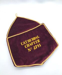 Royal Arch Alms Bag With Embroidered Chapter Number