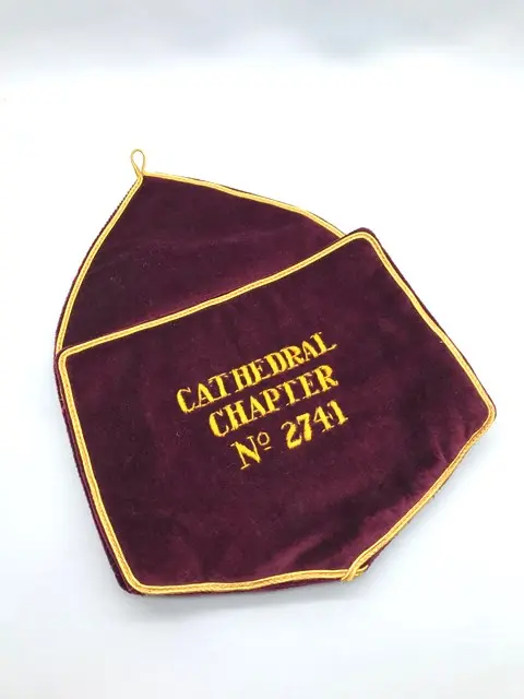 Royal Arch Alms Bag With Embroidered Chapter Number