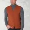 Salcombe Burnt Orange Merino Wool Waistcoat