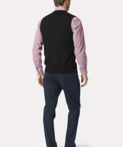 Alternative view of Salcombe Black Merino Wool Waistcoat