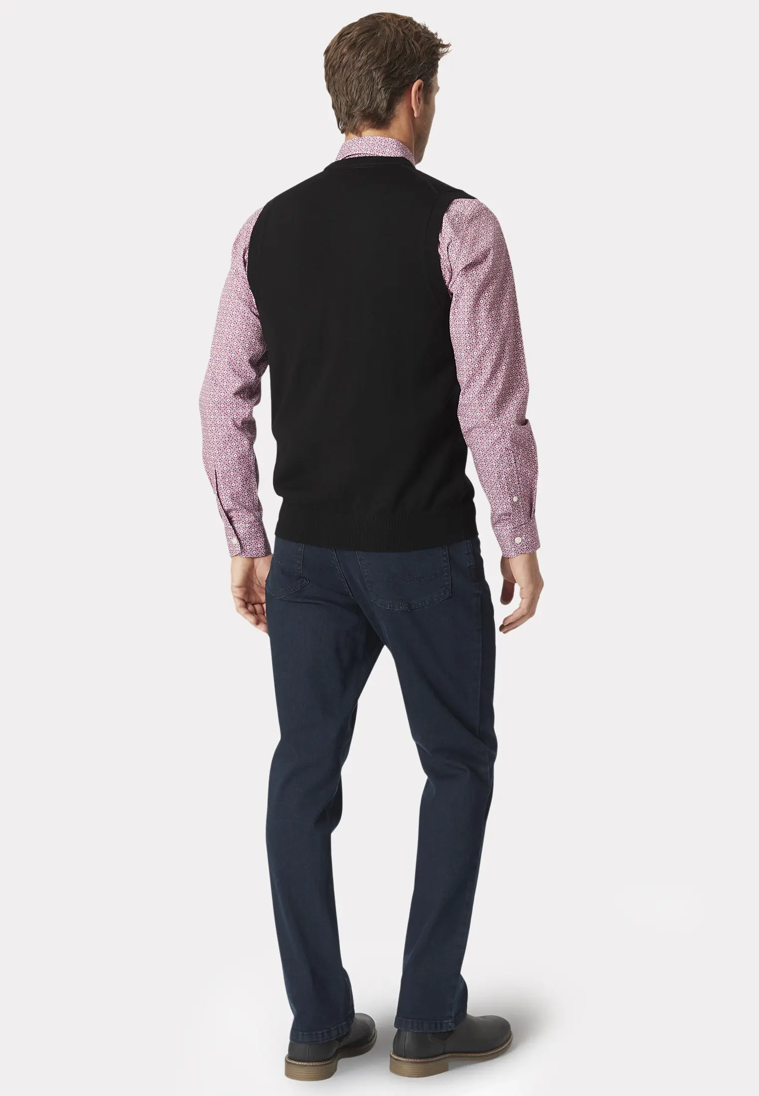Salcombe Black Merino Wool Waistcoat - Image 2