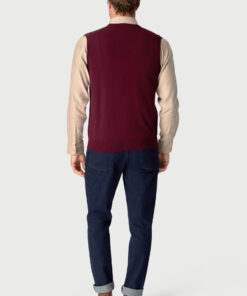 Alternative view of Salcombe Wine Merino Wool Waistcoat