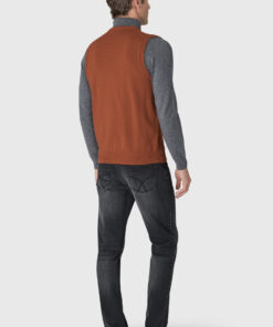 Alternative view of Salcombe Burnt Orange Merino Wool Waistcoat