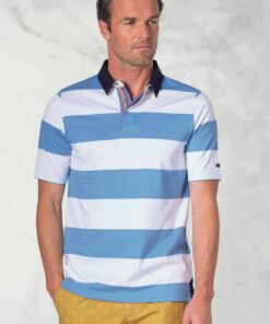 Sale Pure Cotton Sky Blue Rugby Shirt