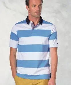 Sale Pure Cotton Sky Blue Rugby Shirt
