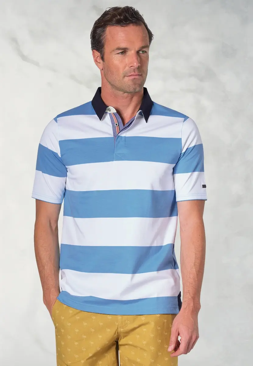 Sale Pure Cotton Sky Blue Rugby Shirt