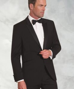 Tailored Fit Sapphire Black Wool Blend Dinner Suit Jacket