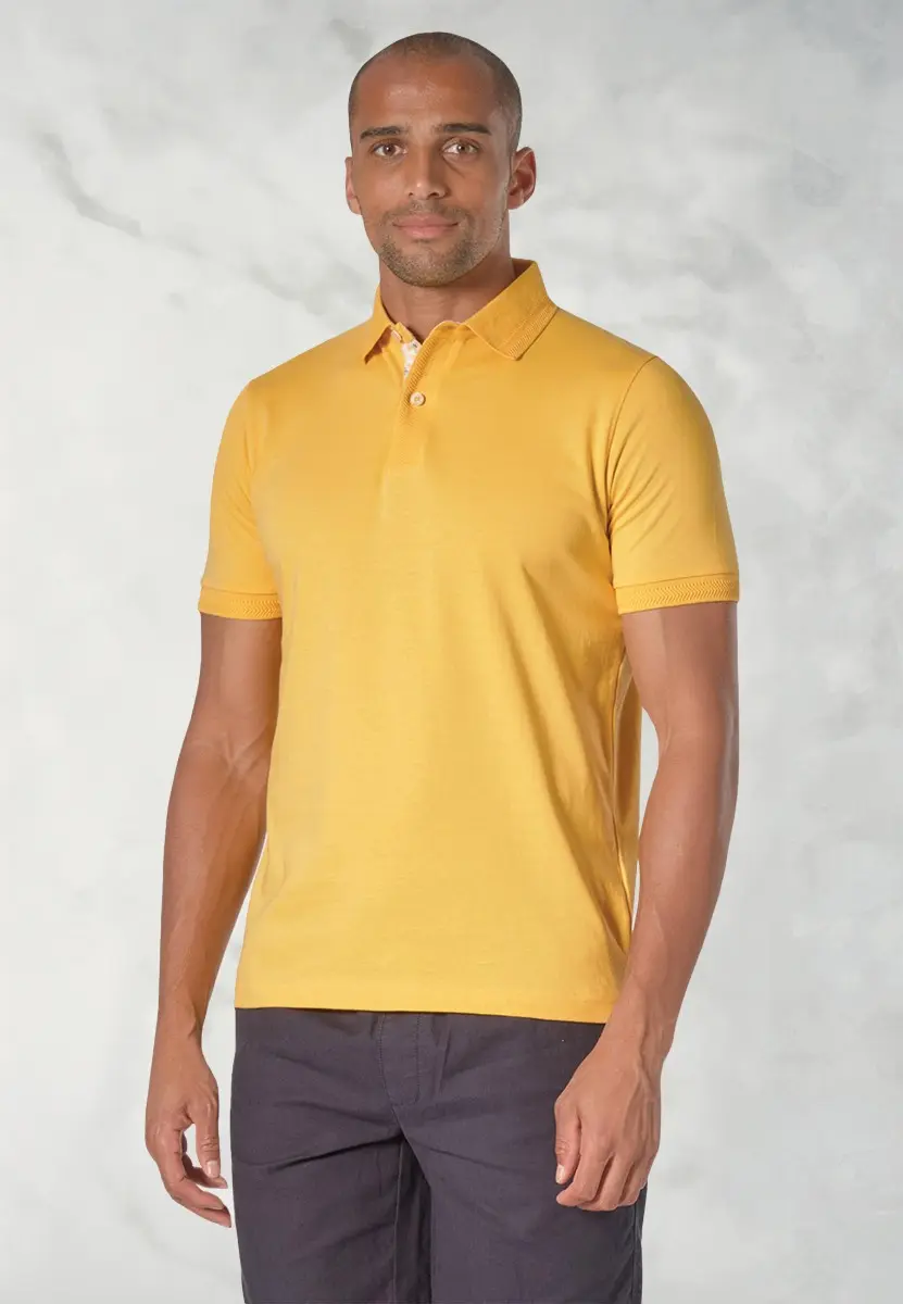 Seppi Pure Cotton Jersey Lemon Polo Shirt