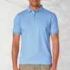 Seppi Pure Cotton Jersey Sky Blue Polo Shirt
