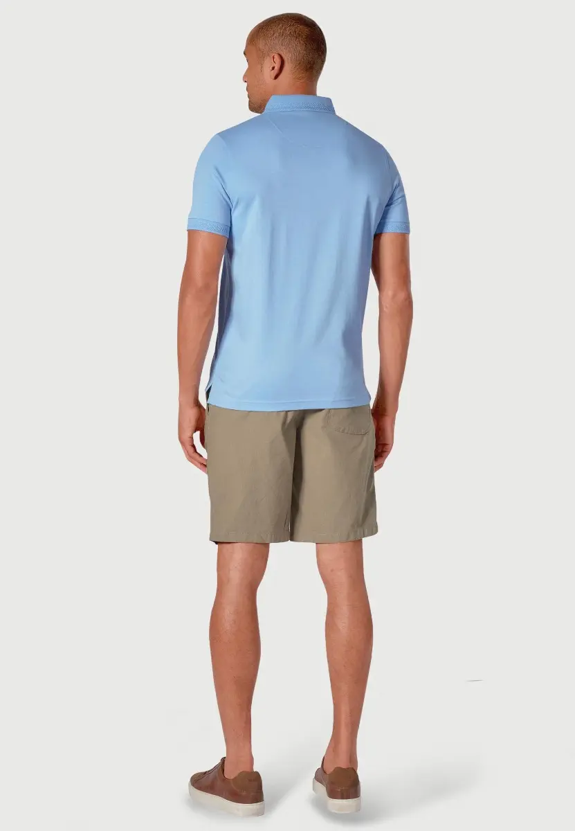 Seppi Pure Cotton Jersey Sky Blue Polo Shirt - Image 2