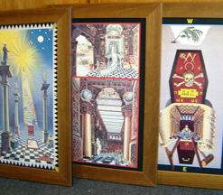 Set Of 3 Tracing Boards Framed-  (framed)