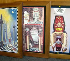 Set Of 3 Tracing Boards Framed-  (framed)