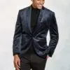 Tailored Fit Severn Midnight Velvet Evening Jacket