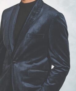 Alternative view of Tailored Fit Severn Midnight Velvet Evening Jacket