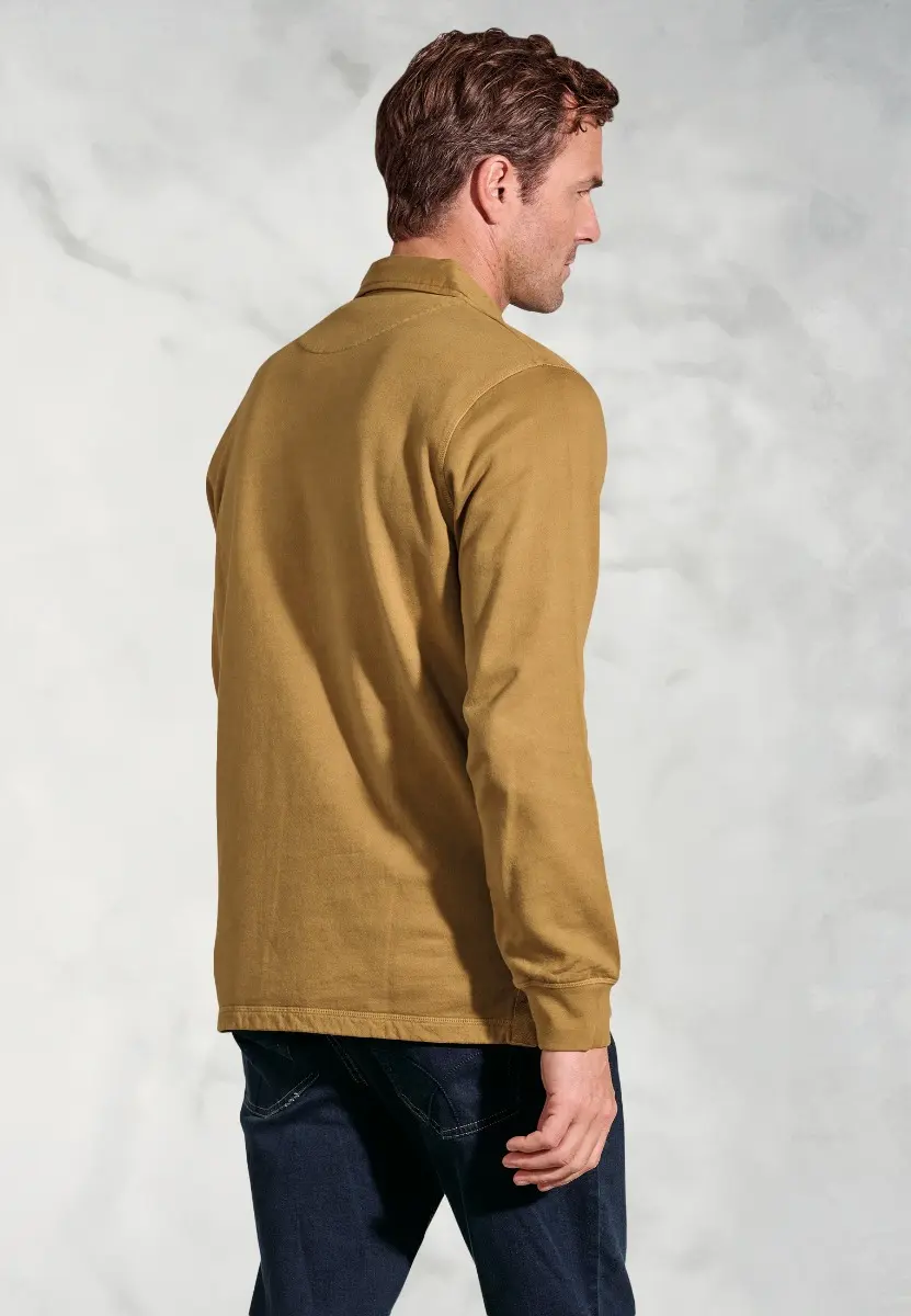 Sheridan Mustard Garment Dyed Cotton Rugby Shirt - Image 2