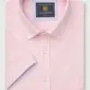 Regular Fit Rose Textured Cotton Short Sleeve Shirts