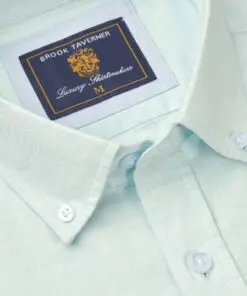 Alternative view of Regular Fit Mint Textured Cotton Short Sleeve Shirts