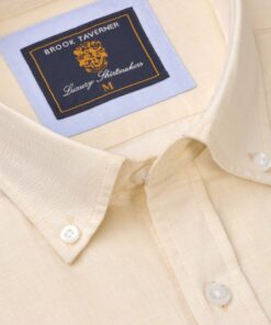 Alternative view of Regular Fit Lemon Textured Cotton Short Sleeve Shirts