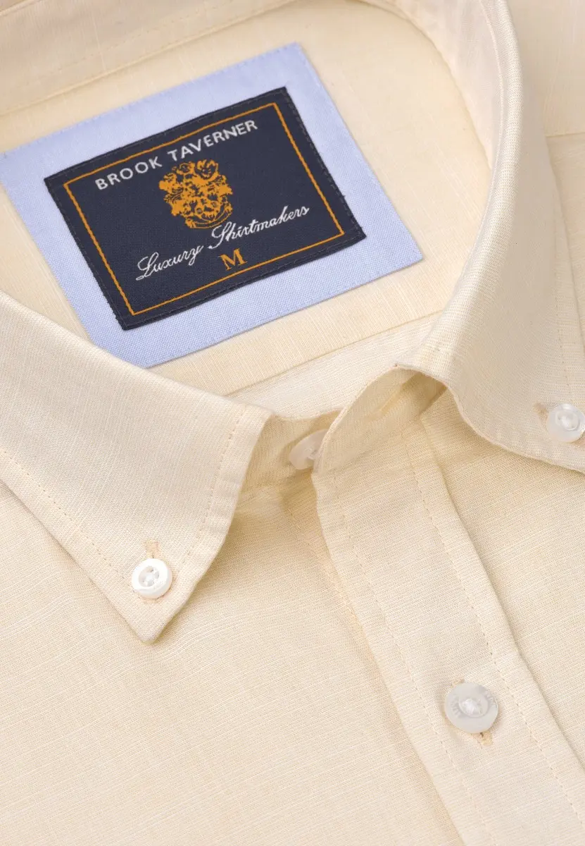 Regular Fit Lemon Textured Cotton Short Sleeve Shirts - Image 2