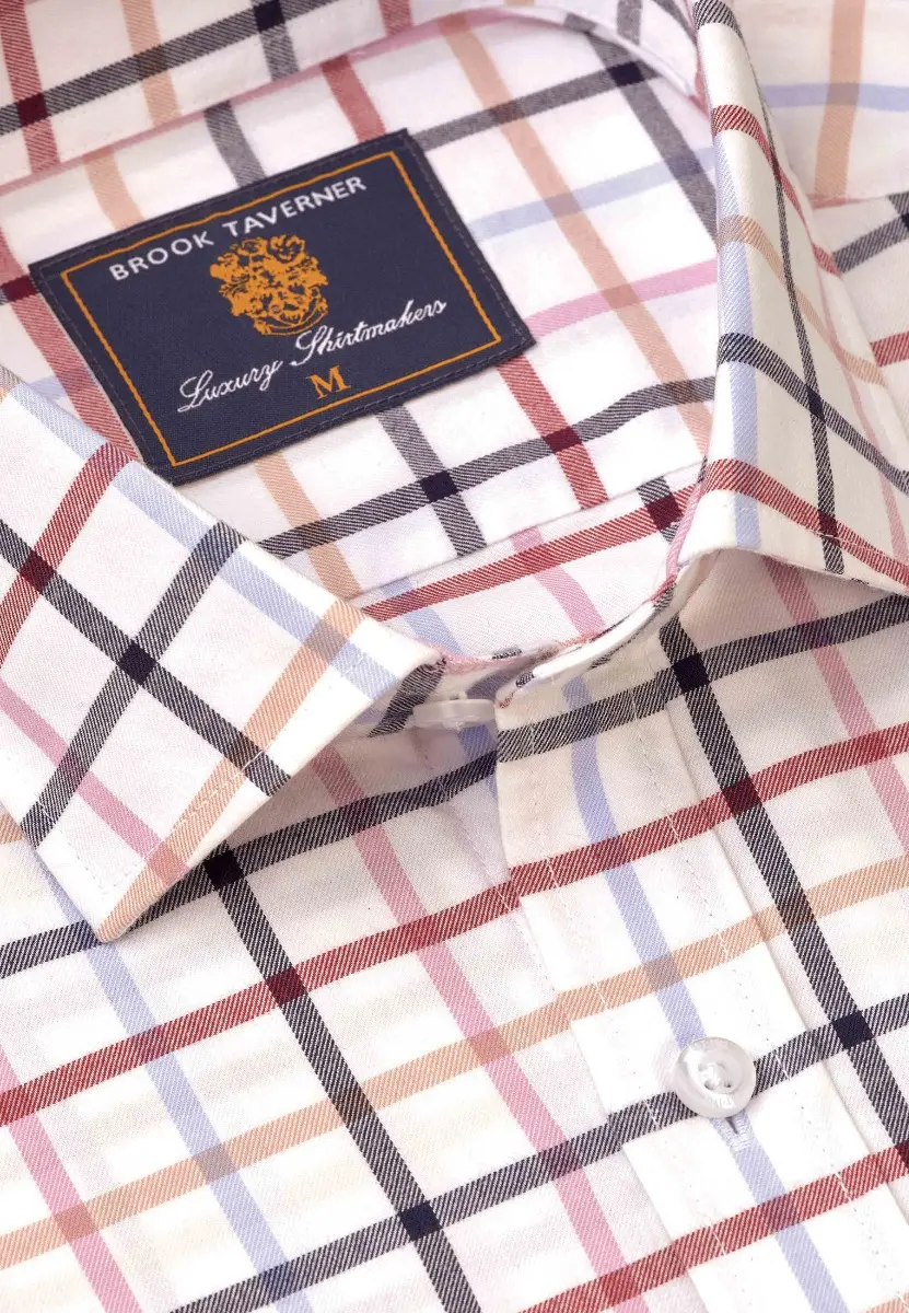 Regular Fit Pink Tattersall Check Cotton Shirt - Image 2