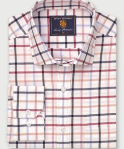 Regular Fit Pink Tattersall Check Cotton Shirt