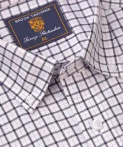 Alternative view of Regular Fit Navy Tattersall Check Cotton Shirt